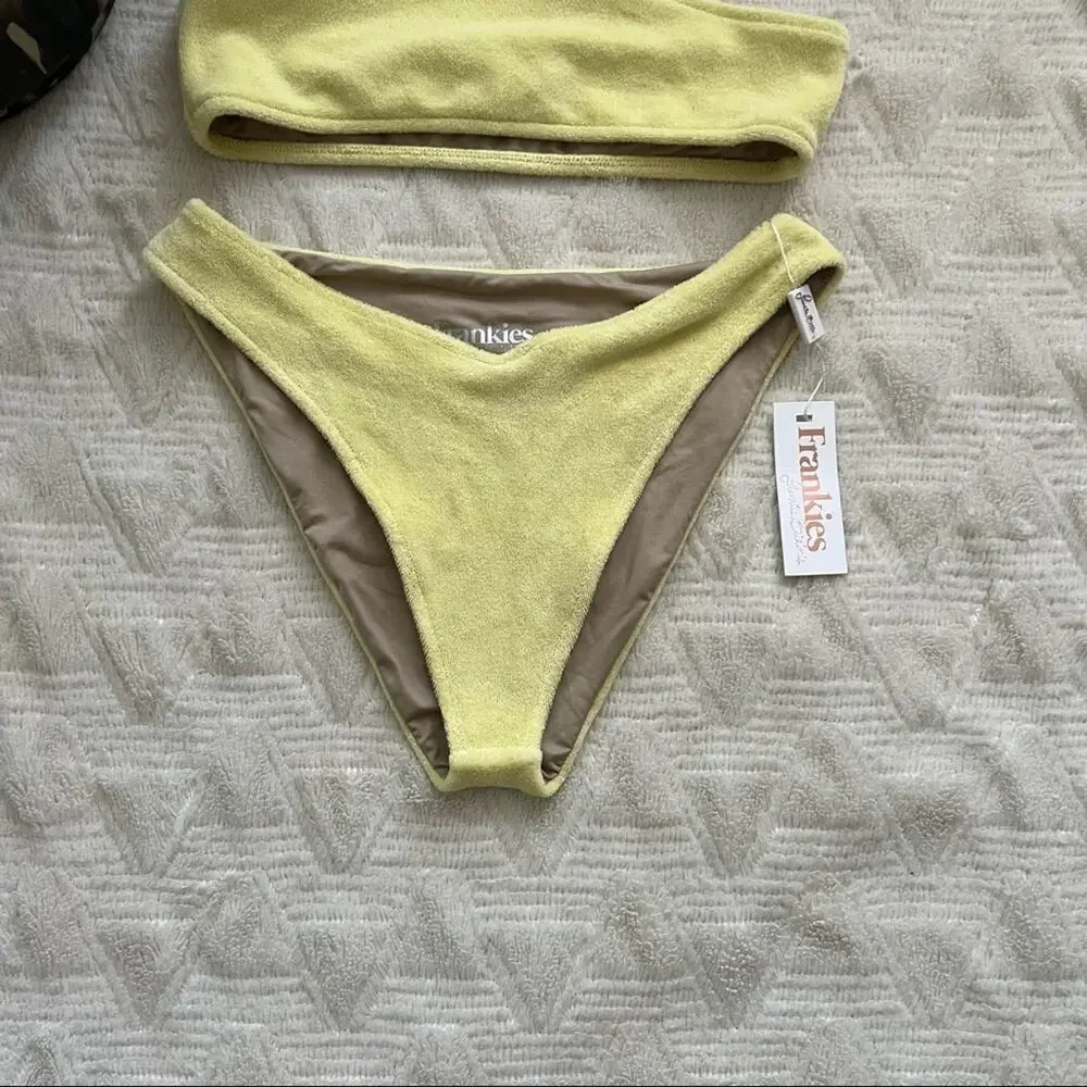 Frankies Barb Terry Cloth Bikini Set in Buttercup